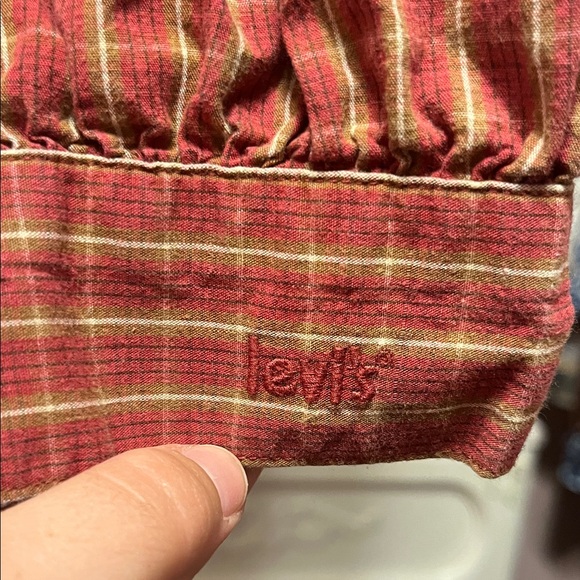 Levi's Rust Striped Blouse - Picture 4 of 6